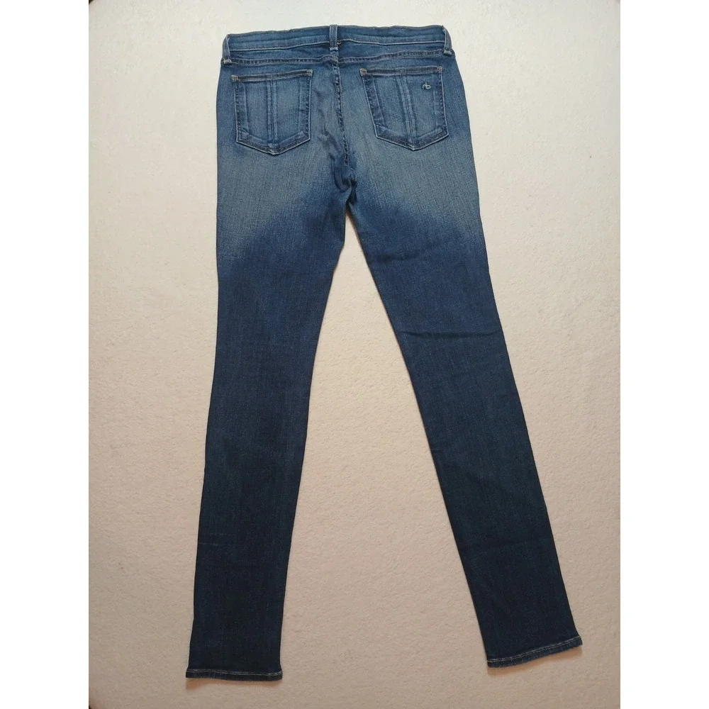 Rag & Bone‎ Skinny Jeans Womens Size 29 Blue Zip Fly USA Distressed Pants